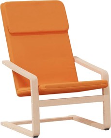 vidaXL Πολυθρόνα Relax Σκούρο Κίτρινο Υφασμάτινη με Υποπόδιο