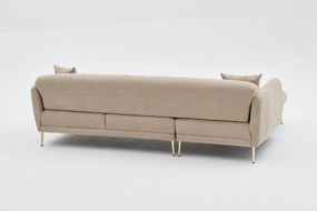 Corner Sofa-Bed Simena Left - Beige Beige
Gold
