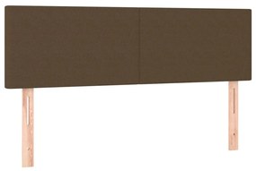 vidaXL Κεφαλάρια Σκ. Καφέ 144x5x78/88 εκ. Ύφασμα