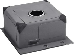 VEVOR 40cm Kitchen Sink Topmount Single Bowl Drop-In Basin Stainless Steel Black