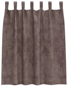vidaXL Κουρτίνα με κουρτίνες 2 pcs Καφέ 140 x 140 cm Βελούδο