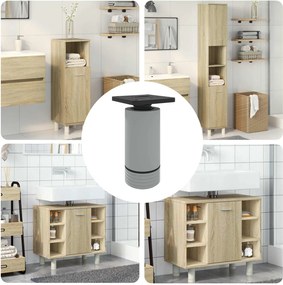 vidaXL Πόδια Επίπλων Ρυθμιζόμενο 12 τεμ. Λευκό 64 x 64 x 100 mm PP
