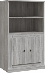 vidaXL Ντουλάπι Γκρι Sonoma 60x35,5x103,5 εκ. από Επεξεργασμένο Ξύλο