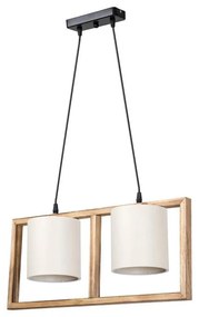 Φωτιστικό οροφής δίφωτο Sereda I Ε14 καφέ - κρέμ 54x14x27 εκ. 54x14x27 εκ.