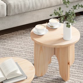 vidaXL Σετ Τραπεζιού Για Καφέ 2 pcs Φυσικό 39.5 x 39.5 x 30 εκ.