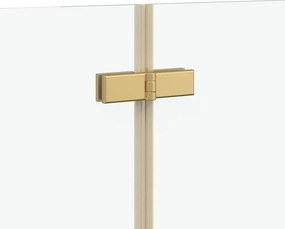 vidaXL Καλυμμα Ντους Διαφανές και Χρυσό 95 x 140 cm