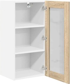 vidaXL Κρεμαστό ντουλάπι με πόρτα 2 pcs Δρύς Sonoma 40 x 31 x 80 εκ.
