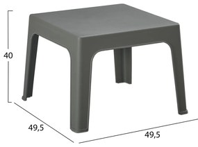 Τραπεζάκι παραλίας SLEEK ΙΙ Τετράγωνο Πολυπροπυλένιο σε Dark Olive 49.5x49.5x40Υεκ. 49.5x49.5x40 εκ.