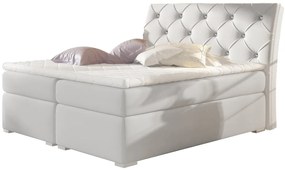Επενδεδυμένο κρεβάτι Baltimore με στρώμα και ανώστρωμα-140 x 200-Leuko