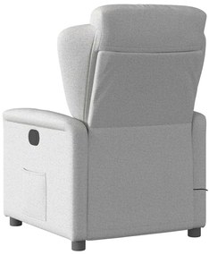 vidaXL καρέκλα ανάκλισης μασάζ Cloud Grey Fabric