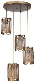 Φωτιστικό Οροφής 534LUN6052 Φ30x80cm 4xE27 40W Gold Opviq