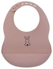 Σαλιάρα N877046 Σιλικόνης 20x27cm Pink Nattou Silicone