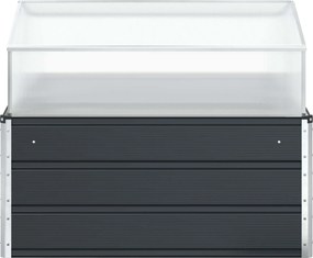 vidaXL Γλάστρα Ανθρακί 100 x 100 x 77 cm Επικαλυμμένος Χάλυβας