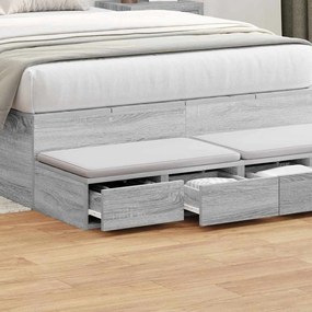 vidaXL Συρτάρια κρεβατιού με συρτάρι Γκρι sonoma 120 x 36.5 x 16.5 εκ