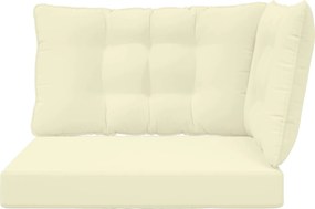 vidaXL Μαξιλάρι Καναπέ Εξωτερικού Χώρου 3 pcs Κρεμ Πολυεστέρας