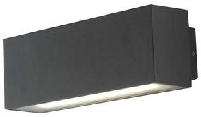 Φωτιστικό Τοίχου - Απλίκα Agera LED-W-AGERA-180 2x8W Led 18x7x6,5cm Black Intec