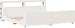 vidaXL Σκελετός Κρεβ. Χωρίς Στρώμα Λευκό 180x200 εκ Μασίφ Πεύκο