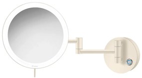 Επιτοίχιος Μεγεθυντικός Καθρέπτης x3 με Διπλό Βραχίονα Led 5 w 220-240V Beige Matt Sanco Led Cosmetic Mirrors MRLED-701-M102