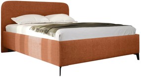 Επενδυμένο κρεβάτι Holly-Portokali-160 x 200