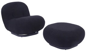 BO ΠΟΛΥΘΡΟΝΑ ΠΕΡΙΣΤΡΕΦΟΜΕΝΗ ΜΑΥΡΟ 77x85xH65cm - 01-3165 - 01-3165