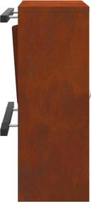vidaXL γραμματοκιβώτιο με αποθήκευση Σκ rusty 30 x 20 x 55 εκ.