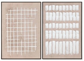 Καμβάς Home ESPRIT Λευκό Φυσικό Σύγχρονη Urban (x2)