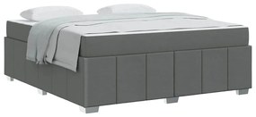 vidaXL Σκελετός Κρεβατιού Σκούρο γκρι 180 x 200 cm ύφασμα