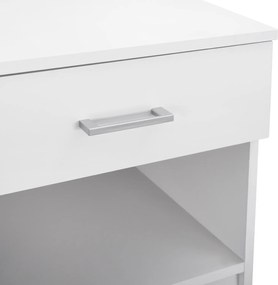 ΚΟΜΟΔΙΝΟ ΜΕ 1 ΣΥΡΤΑΡΙ LANEY ΛΕΥΚΟ HM2345.05 45x35,5x47 εκ.