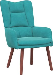 vidaXL Πολυθρόνα Τιρκουάζ 63 x 67 x 94 εκ. Βελούδο