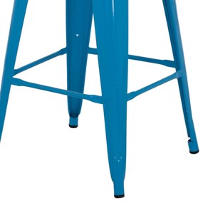Σκαμπό Μπαρ MELITA-PRO C8573.48 Μεσαίου ύψους Μέταλλο Mπλέ 43x43x67Υ εκ. 43x43x67 εκ.