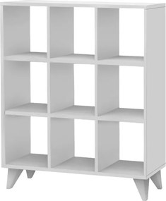 Βιβλιοθήκη Dokia Megapap χρώμα λευκό 88,4x19,8x100,3εκ.