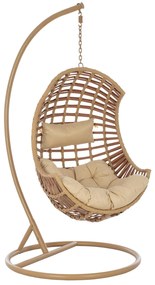 Hanging Armchair Nest Brown-Beige with pillow  105&#039;x195 cm