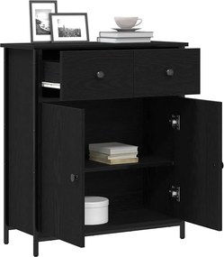 vidaXL Πλαϊνό γραφείο Μαύρη Οξυά 70 x 30 x 80 εκ. Επεξεργασμένο ξύλο