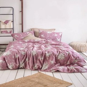 Σεντόνια Mathilde (Σετ 4τμχ) Pink Ρυθμός Υπέρδιπλο 230x260cm 100% Βαμβάκι