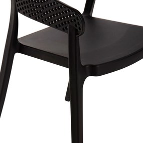 Πολυθρόνα Πολυπροπυλενίου Perfoe Μαύρη 53,5x50,5x73 Υ Εκ.
