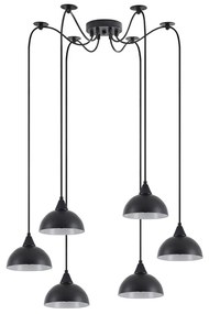 Φωτιστικό Οροφής Κρεμαστό Adept 77-9057 50x300cm 6xE27 60W Black Homelighting Metal