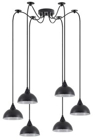 Φωτιστικό Οροφής Κρεμαστό Adept 77-9057 50x300cm 6xE27 60W Black Homelighting Μέταλλο