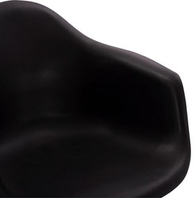 Καρέκλα MIRTO με Ξύλινα πόδια Μαύρο 64x60x81Υ εκ. 4αδα 64x60x81 εκ.