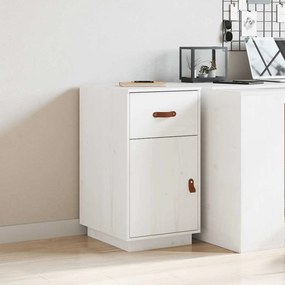 vidaXL Ντουλάπι Γραφείου Λευκό 40 x 50 x 75 εκ. Μασίφ Ξύλο Πεύκου