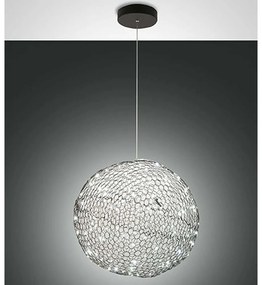 Φωτιστικό Οροφής Sumter 3693-45-101 18W Led Φ50cm 200cm Black Fabas Luce Μέταλλο