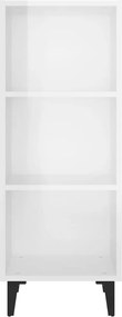 vidaXL Ντουλάπι Γυαλιστερό Λευκό 34,5x32,5x90 εκ. Επεξεργασμένο Ξύλο