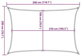 Πανί Σκίασης Κρεμ 2 x 3 μ. από HDPE 160 γρ./μ² - Κρεμ