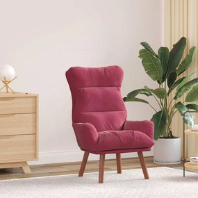 vidaXL Χαλαρωτική Πολυθρόνα Κόκκινο 69 x 74 x 93 εκ. Βελούδο