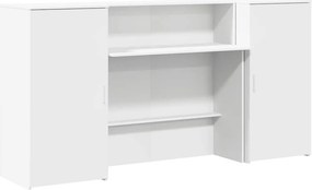 vidaXL Γραφείο υποδοχής Λευκό 200x50x103,5 εκ. Επεξεργασμένο Ξύλο