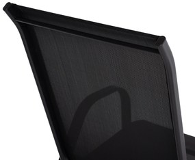 Πολυθρόνα Leon Μεταλλική Μαύρη Με Μαύρο Textline 55x77x95Y Εκ.