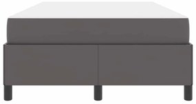 vidaXL Σκελετός κρεβατιού με στρώμα Γκρι 120 x 200 cm Τεχνητό δέρμα
