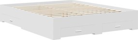 vidaXL Σκελετός Κρεβατιού Λευκό 160 x 200 cm Επεξεργασμένο Ξύλο