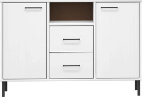 vidaXL Ντουλάπι OSLO Λευκό 113x40x77 εκ. Μασίφ Ξύλο με Μετ. Πόδια