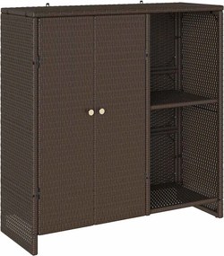 vidaXL Ντουλάπι αποθήκευσης με ράφι Καφέ 100 x 36 x 102 εκ Ρατάν