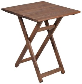 Τραπέζι Πτυσσόμενο Klara 0033903 60x60x71cm Εμποτισμού Ξύλο Walnut Megapap